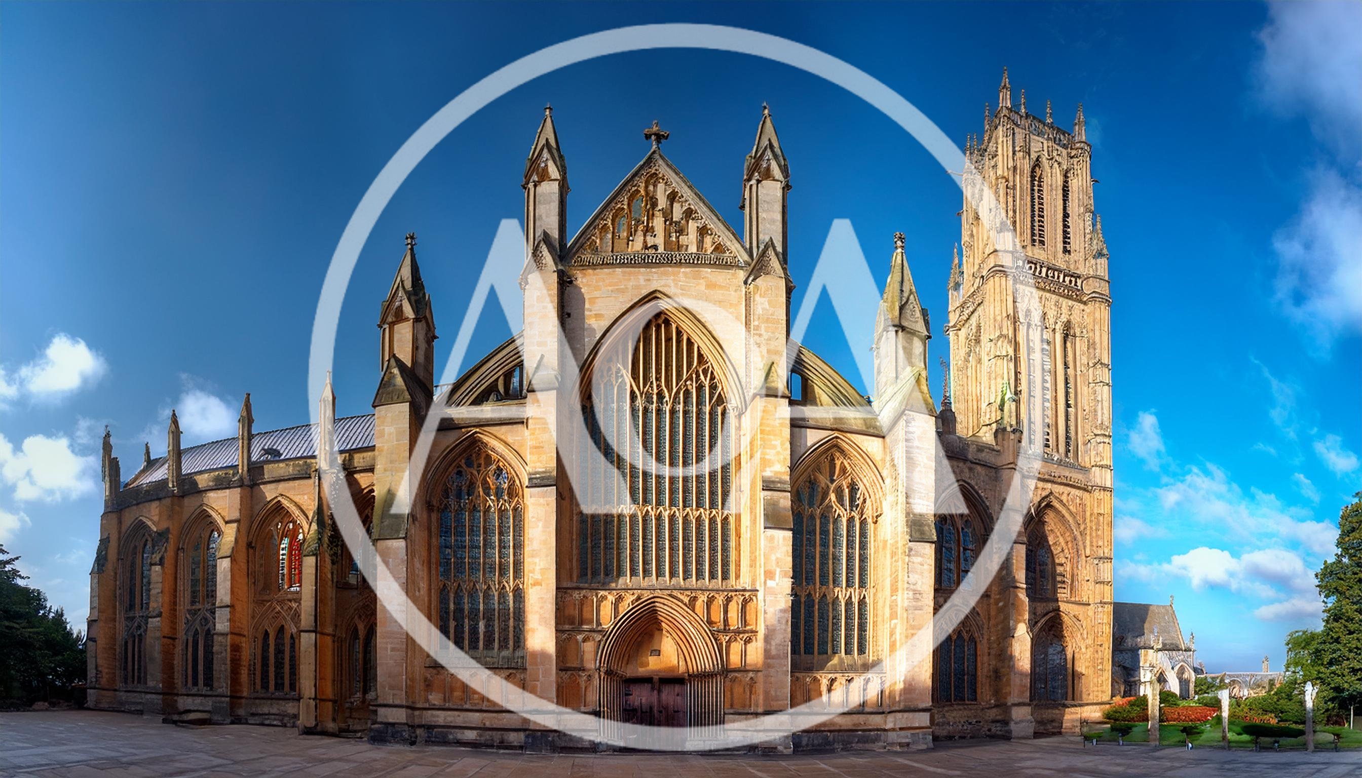 Wells Cathedral Exterior Facade Under Clear Blue Sky