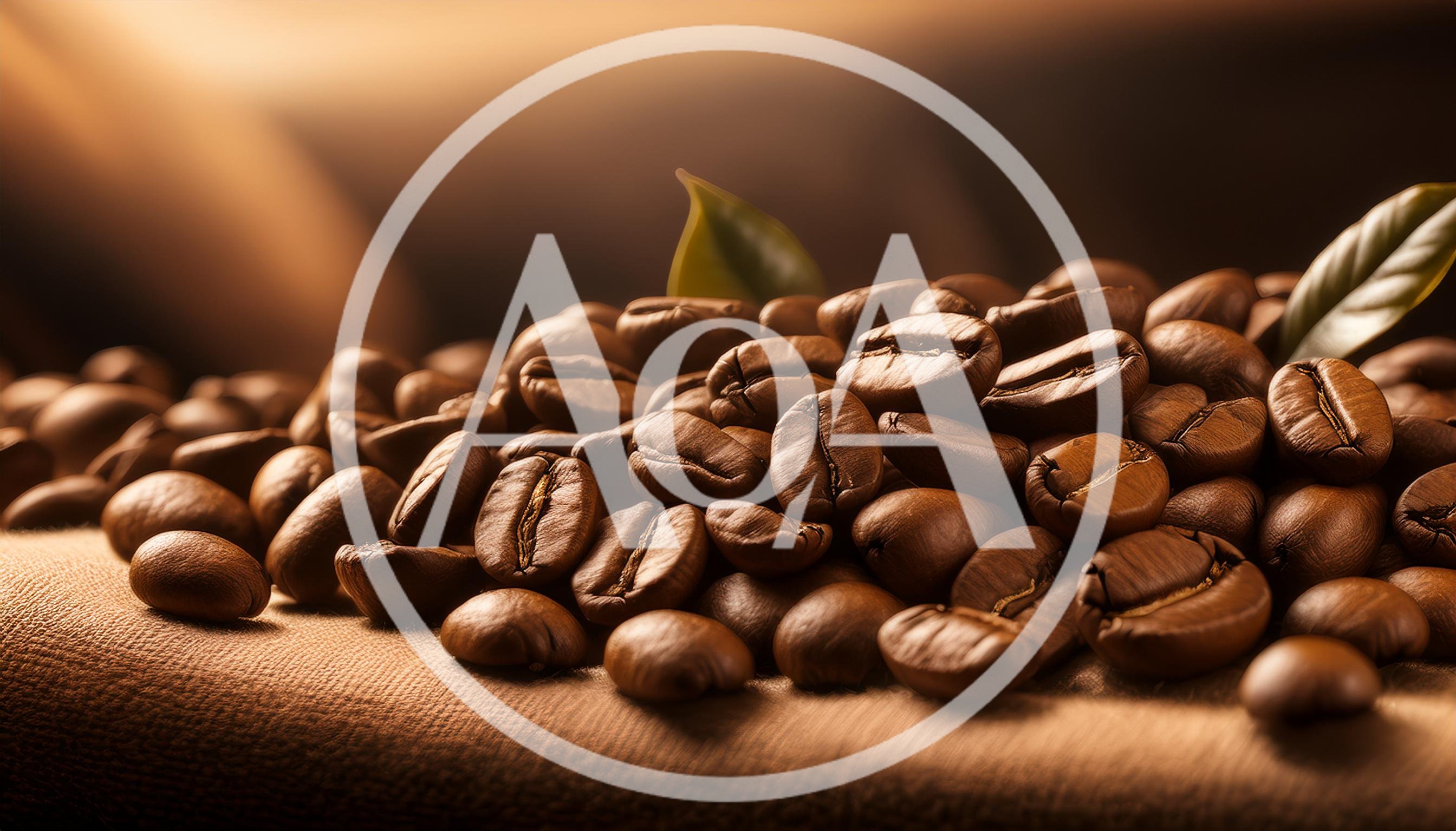 Roasted Coffee Beans Piled On Textured Fabric