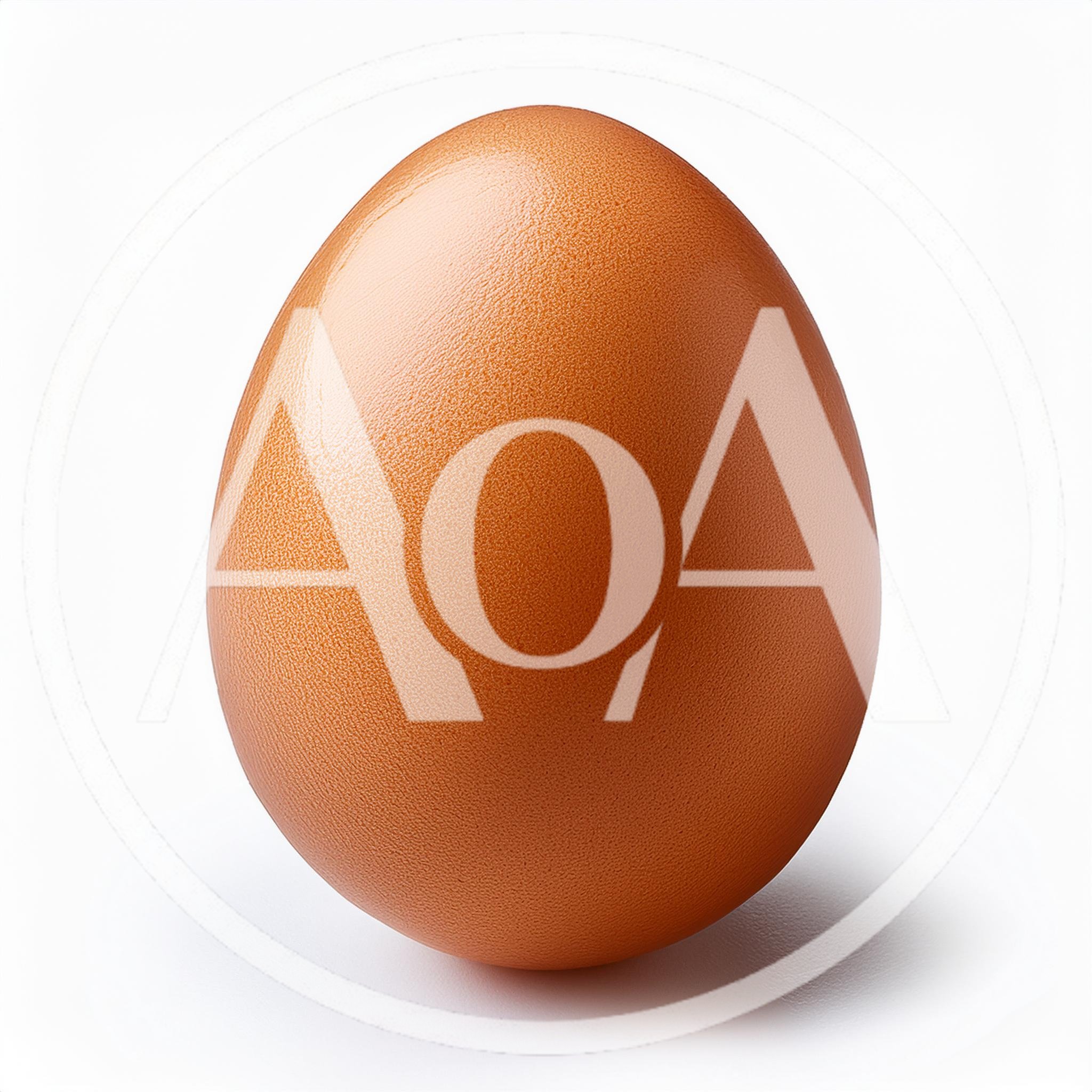 Single Brown Chicken Egg On White Background
