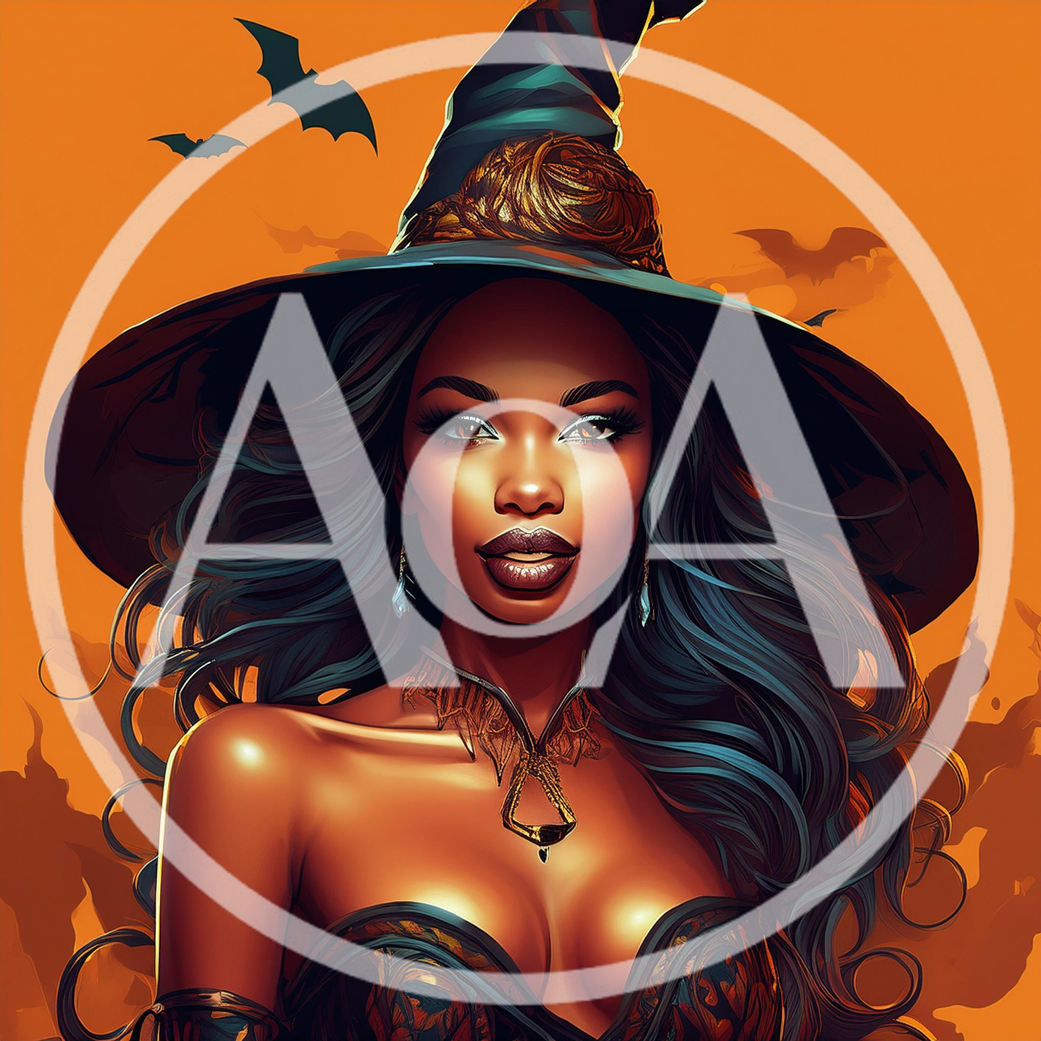 Portrait Of A Beautiful African American Witch