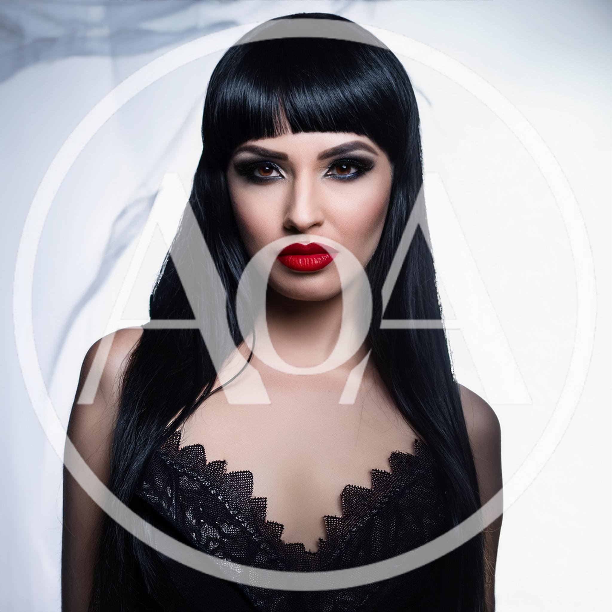 Portrait Of A Beautiful Woman With Black Hair