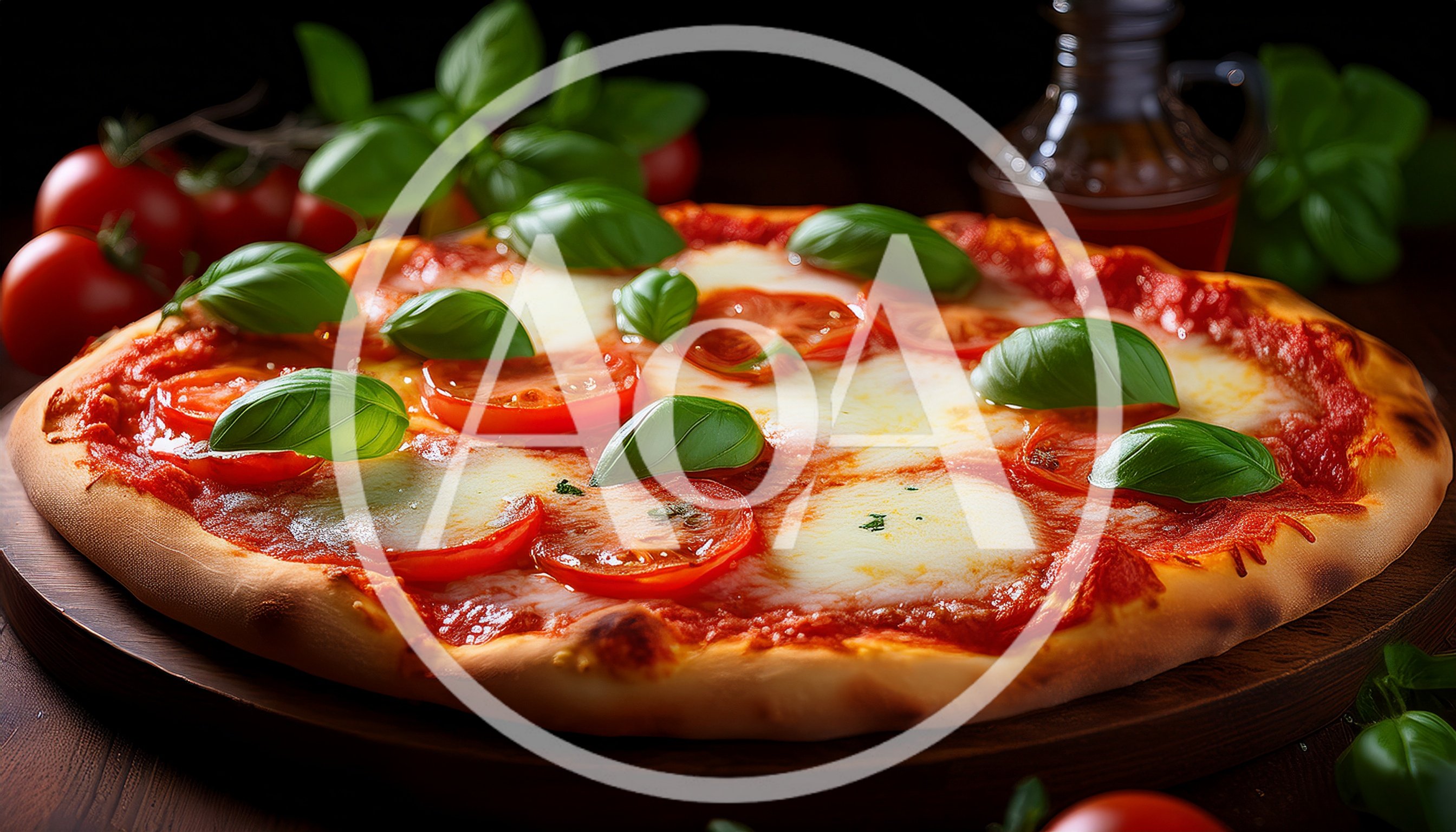 Fresh Margherita Pizza With Basil And Tomatoes