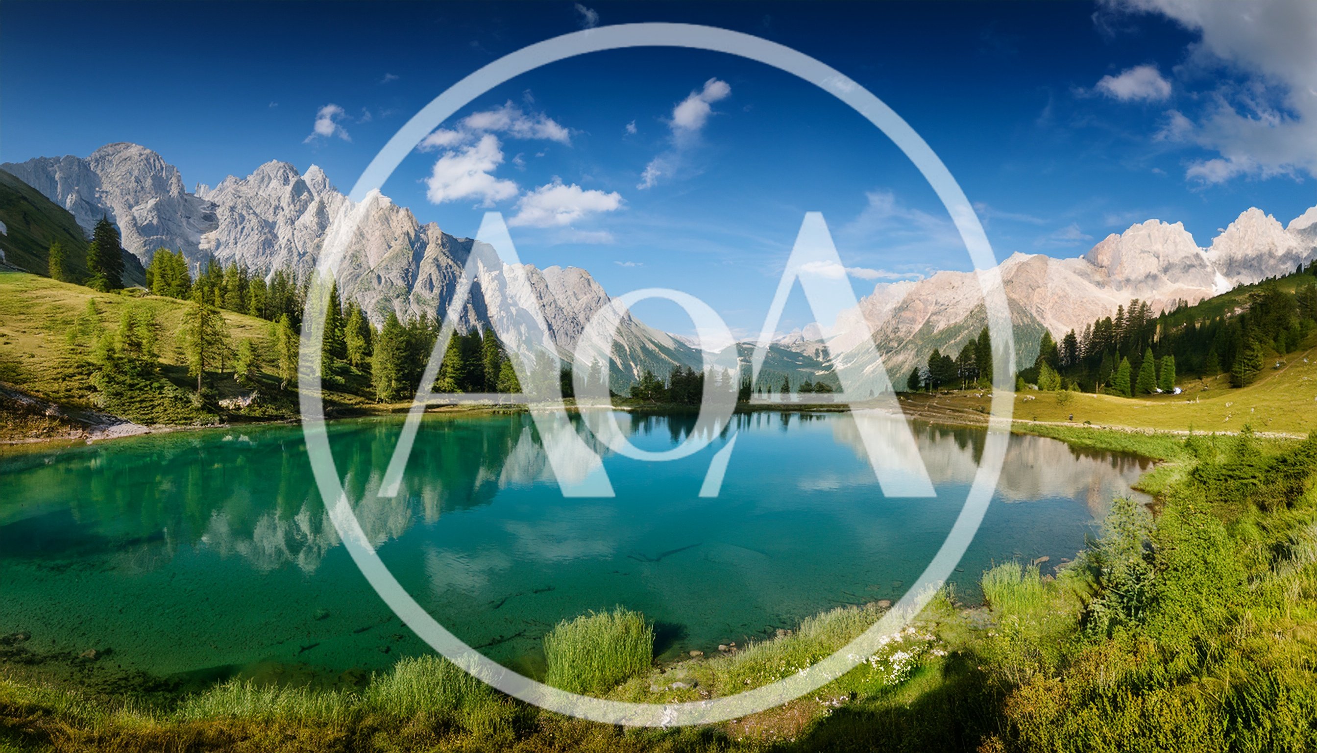 Panoramic View Of Lake Seebensee In The Austrian Alps