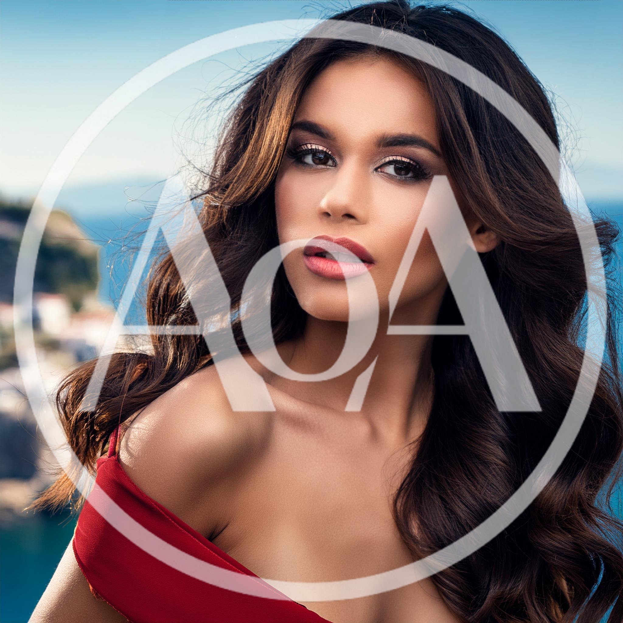 Portrait Of A Beautiful Woman With Wavy Hair