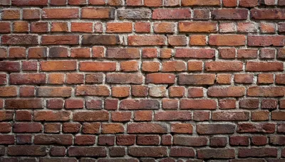 Weathered Red Brick Wall Texture Background