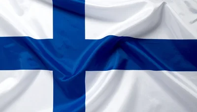 Waving Flag Of Finland With Fabric Texture