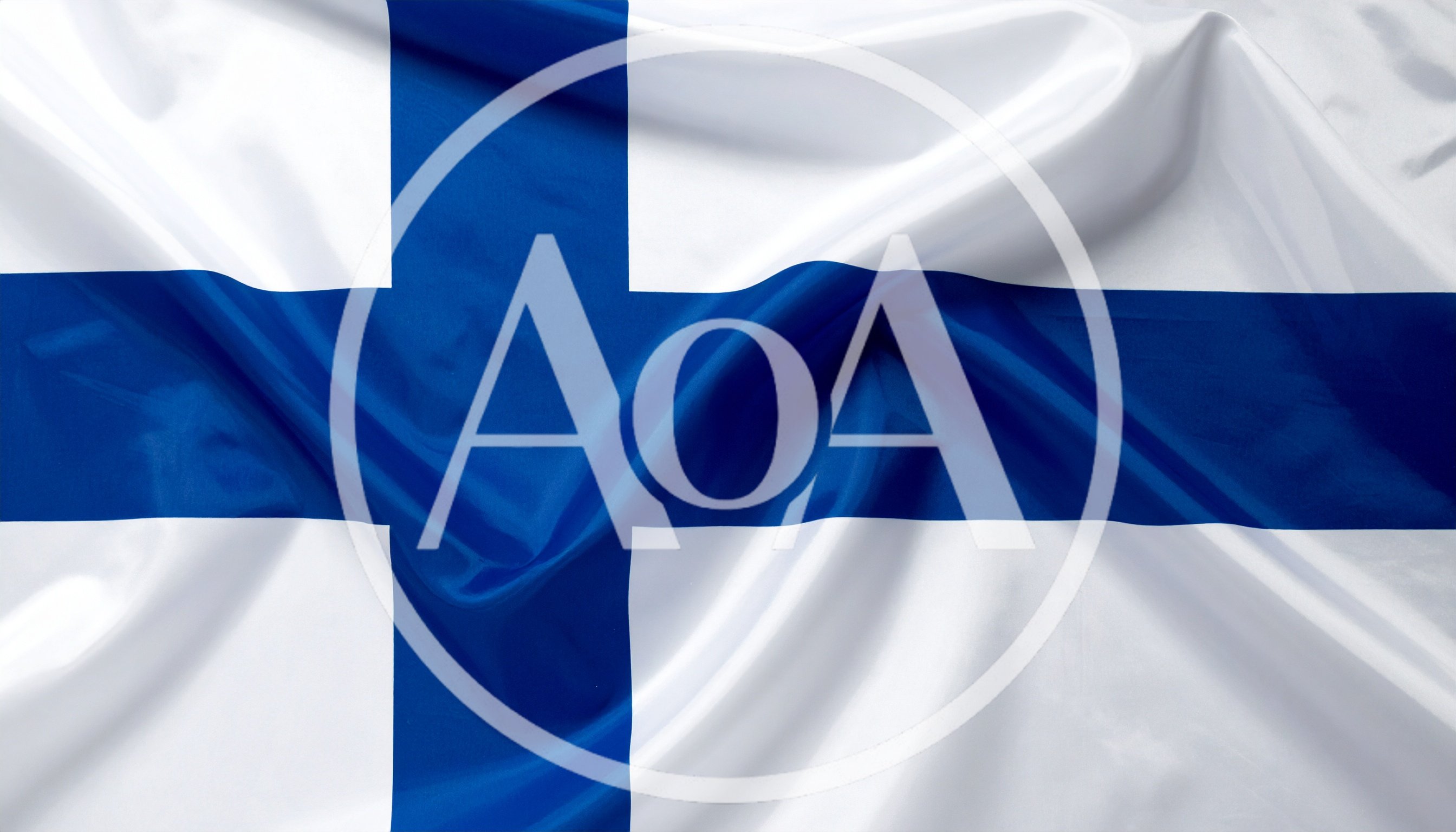 Waving Flag Of Finland With Fabric Texture