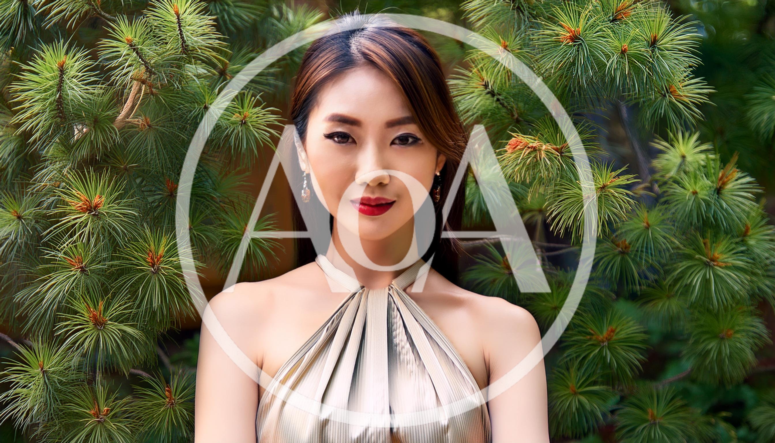 Portrait Of A Beautiful Asian Woman In Nature