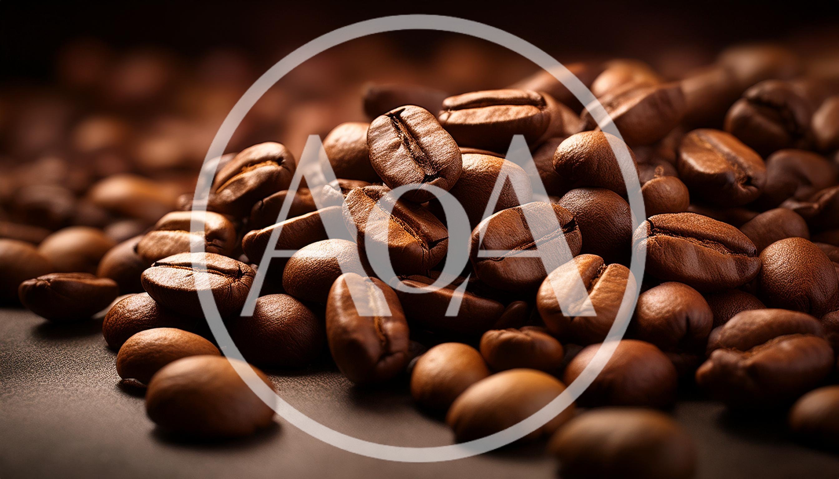 Roasted Coffee Beans Pile Close Up