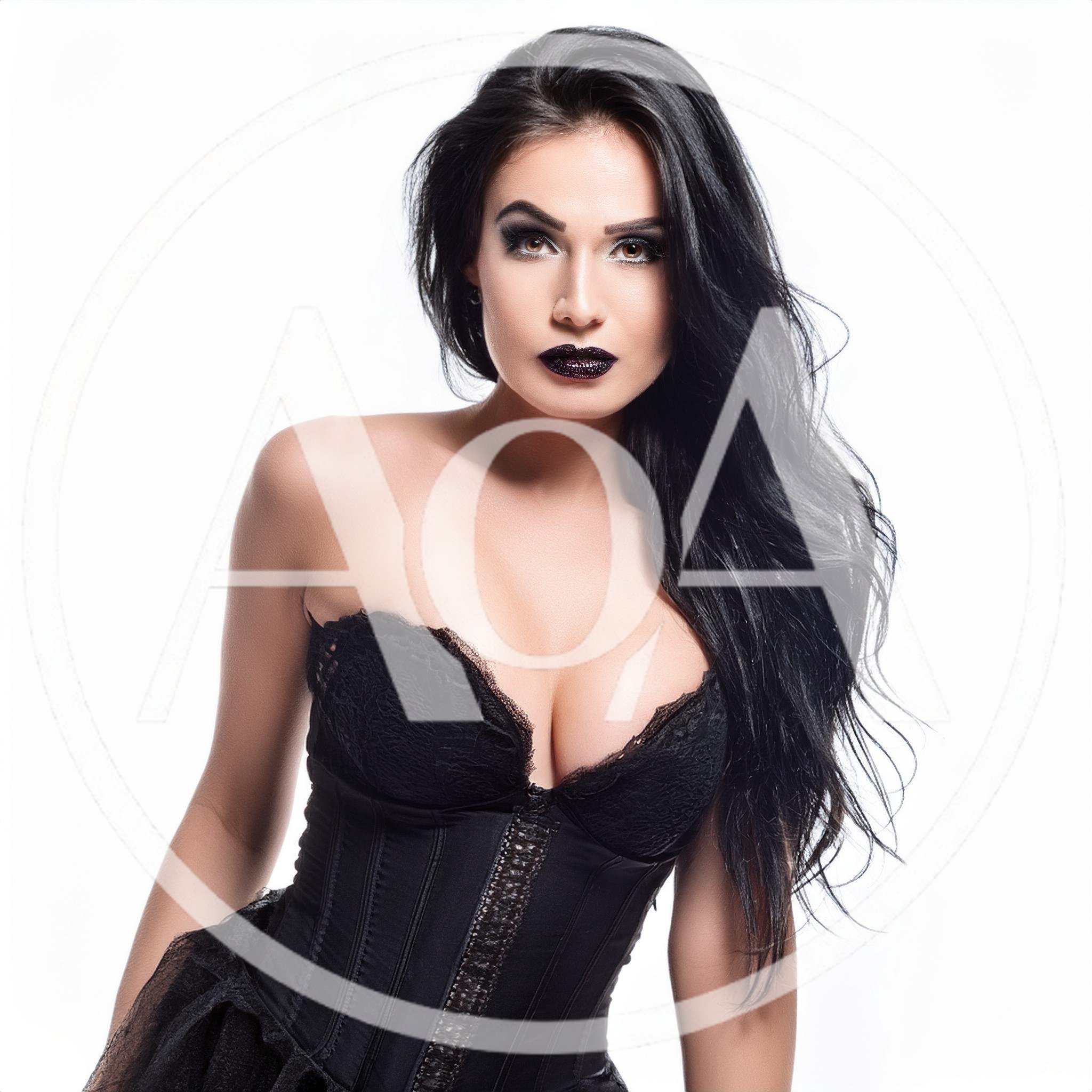 Portrait Of A Woman In A Black Corset