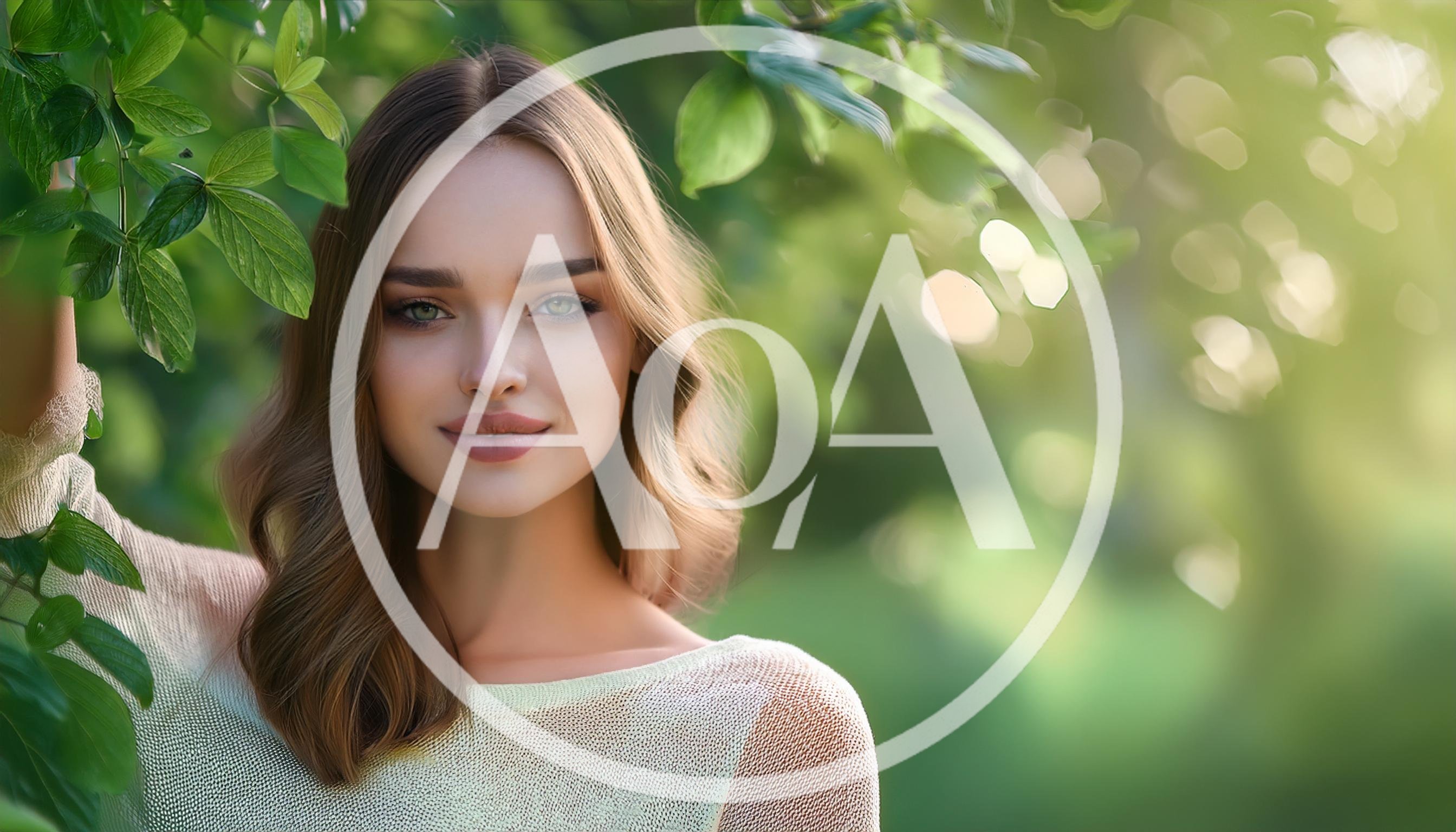 Portrait Of A Beautiful Young Woman In Nature