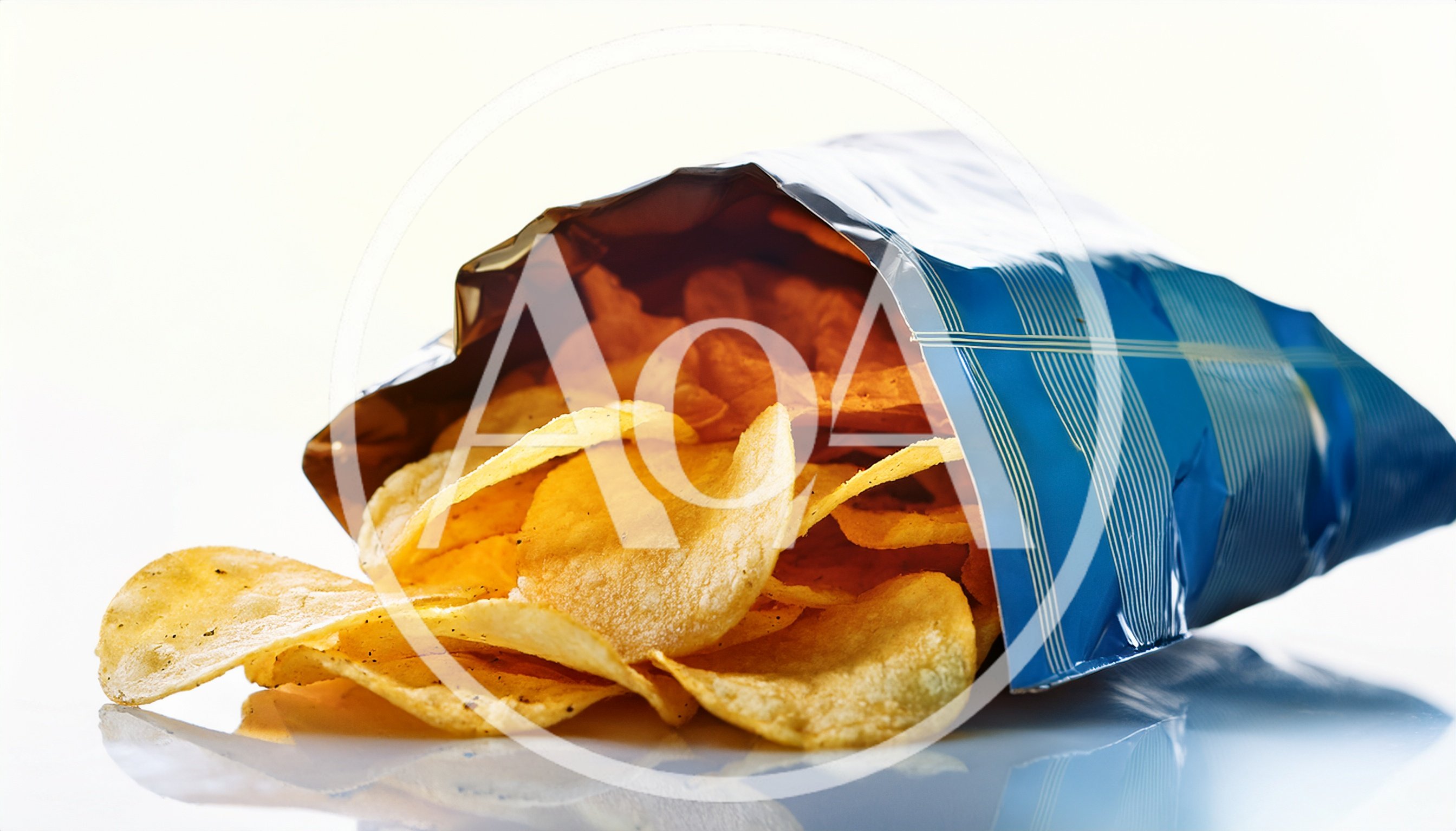 Open Bag Of Crispy Potato Chips