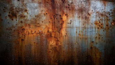 Weathered Metal Surface With Heavy Rust Texture