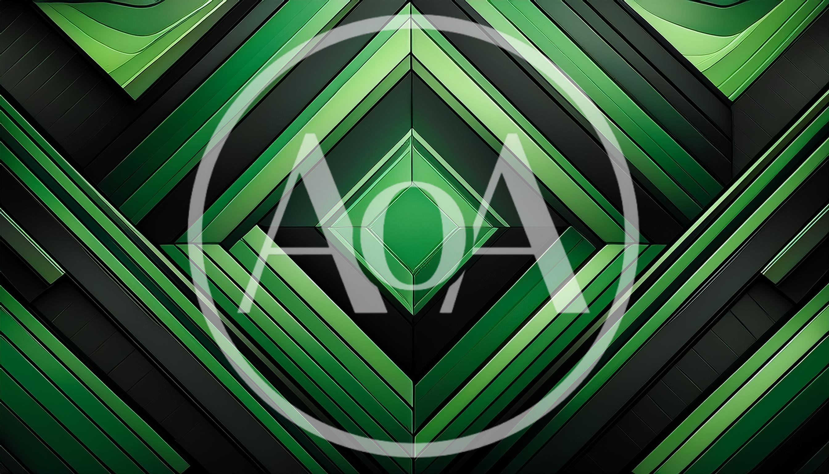 Abstract Geometric Green And Black Diamond Pattern