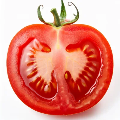 Cross Section Of A Fresh Red Tomato