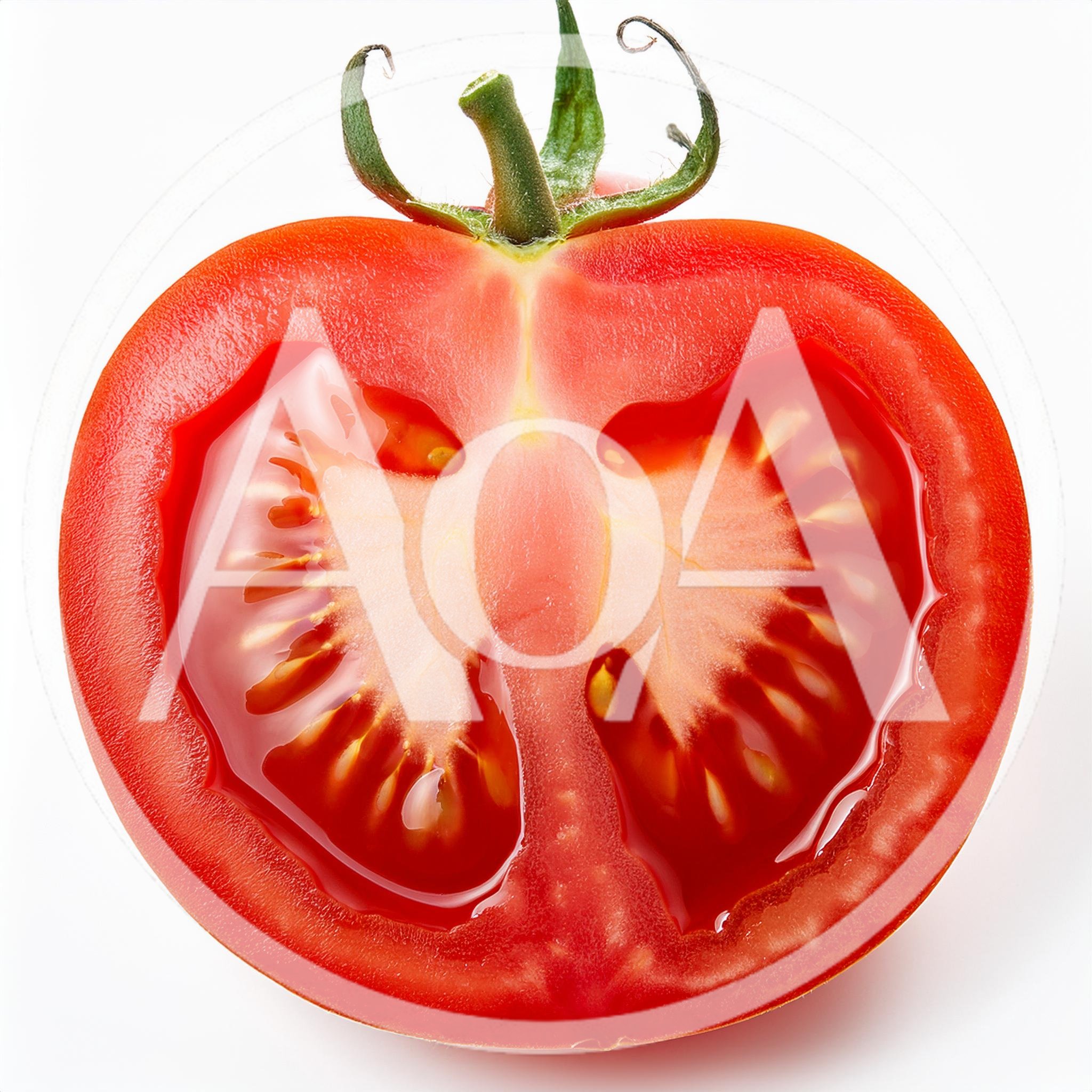 Cross Section Of A Fresh Red Tomato