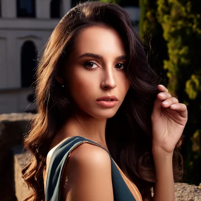 Portrait Of A Beautiful Young Woman Outdoors