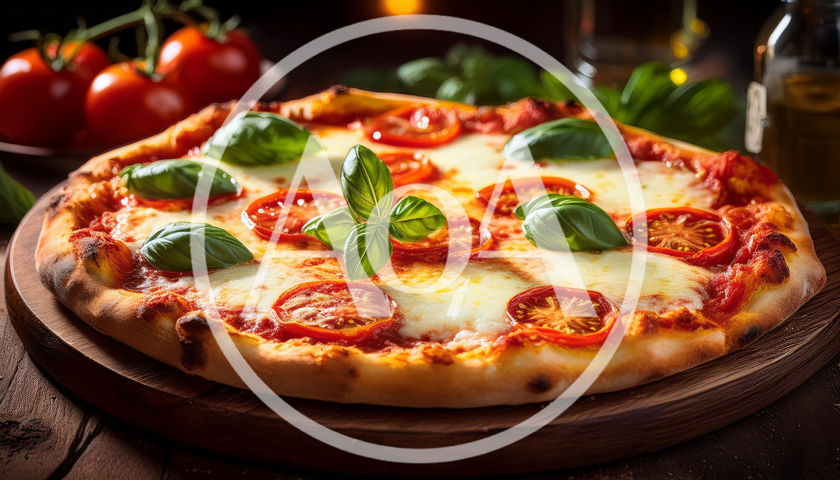 Fresh Margherita Pizza With Basil And Tomatoes