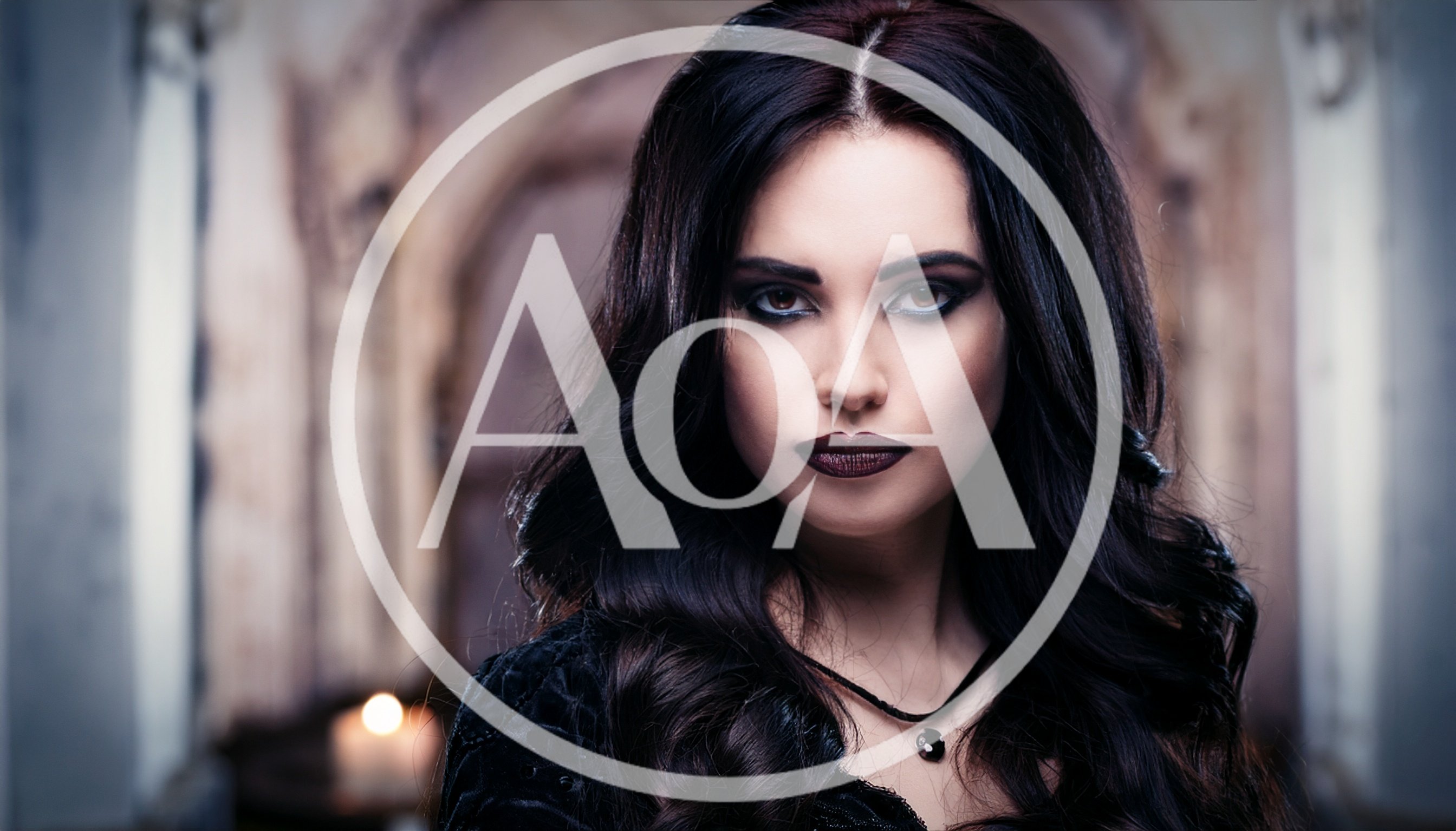 Portrait Of A Gothic Woman With Dark Makeup