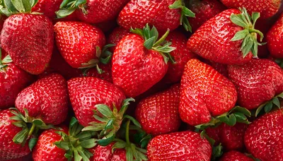 Fresh Ripe Strawberries Background Texture