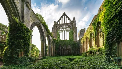 Ruins Of Tintern Abbey In Wales