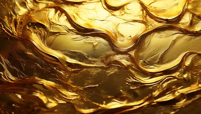 Abstract Liquid Gold Flowing Texture Background