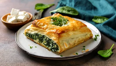 Spinach and Feta Cheese Filo Pastry Pie