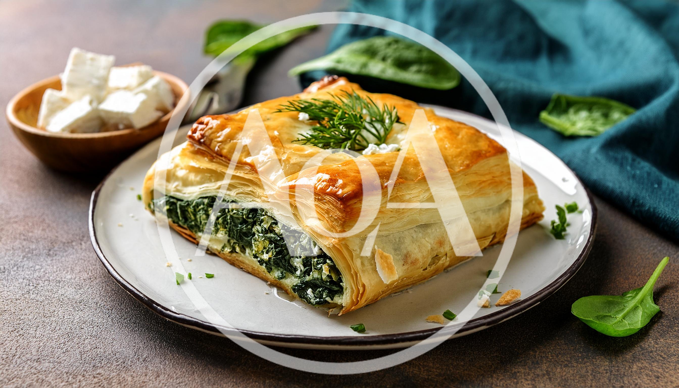 Spinach and Feta Cheese Filo Pastry Pie