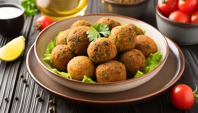 Bowl Of Freshly Fried Falafel Balls