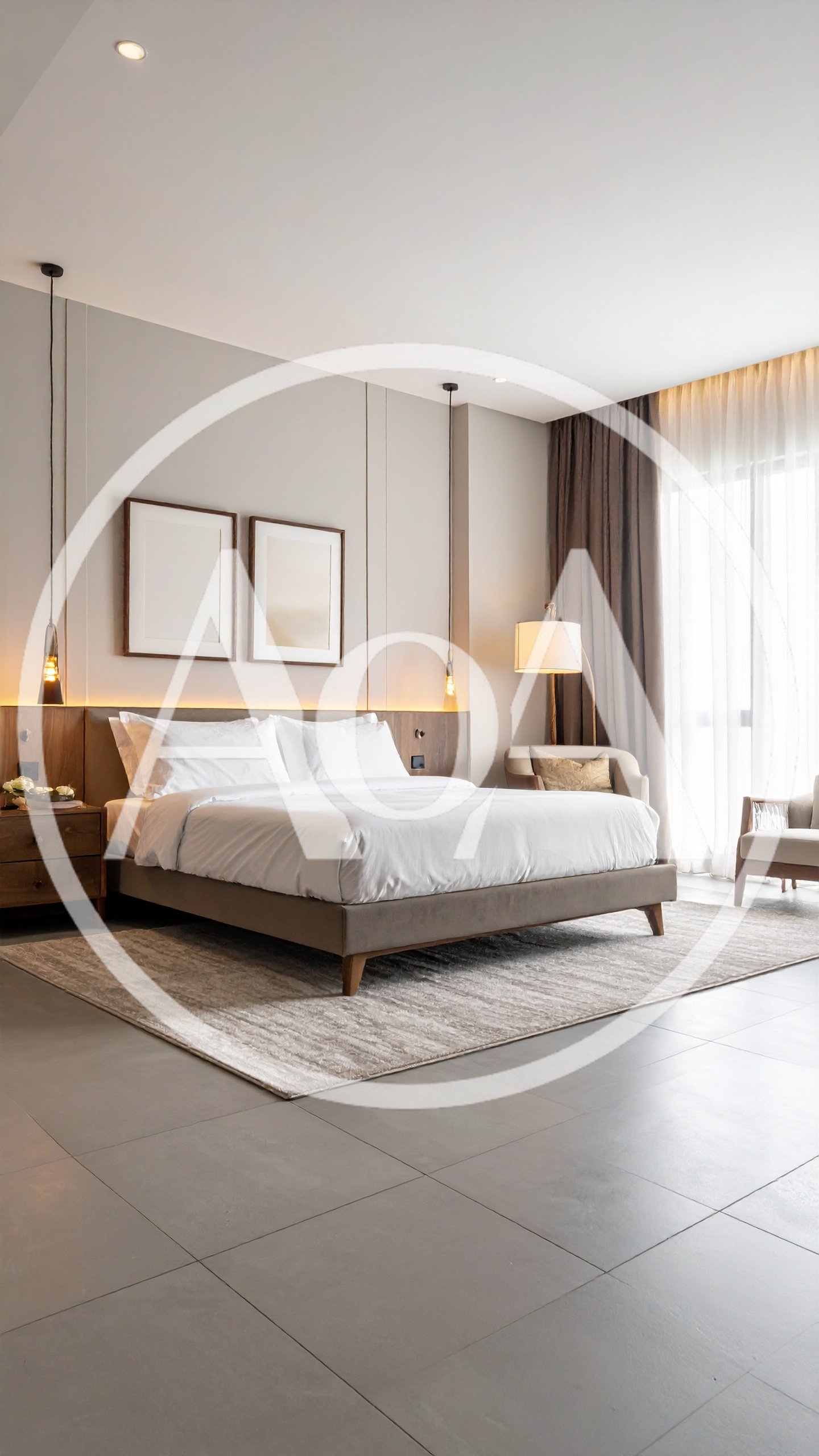 Modern Minimalist Bedroom Interior With Neutral Tones