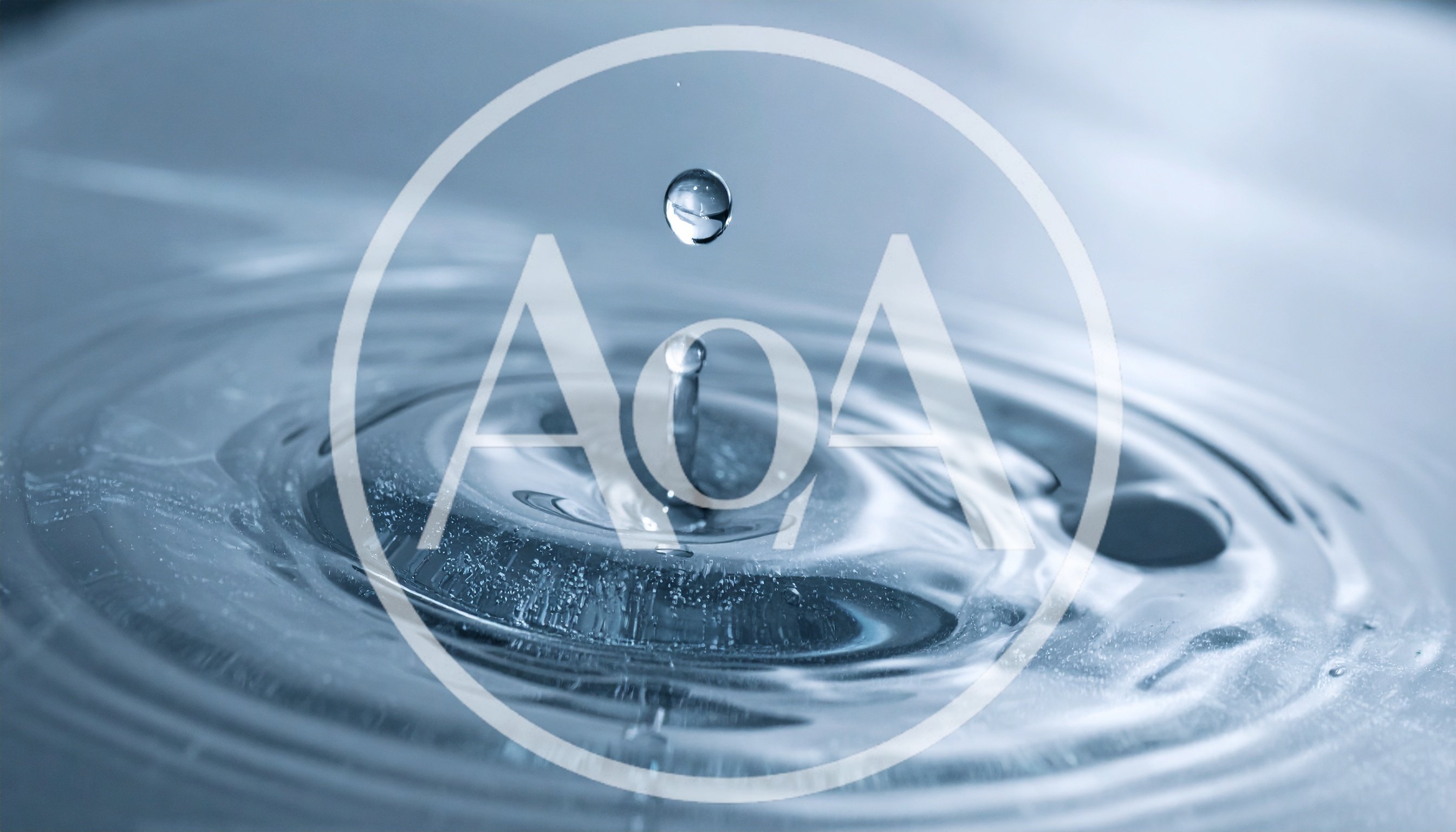 Single Water Drop Falling Into Calm Liquid Surface