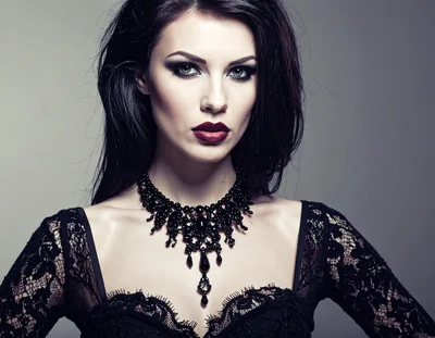 Portrait Of A Beautiful Woman In Gothic Style