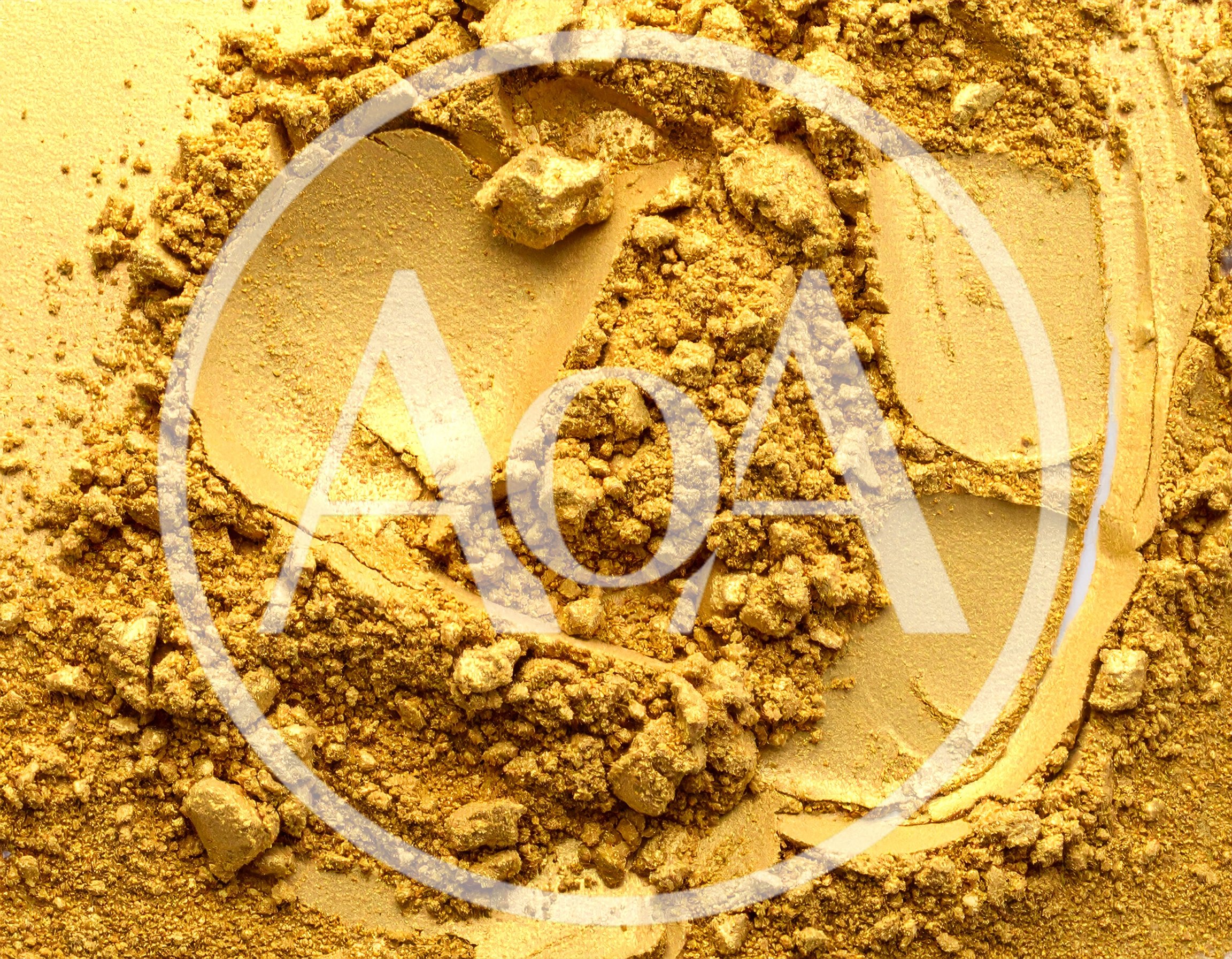 Gold Cosmetic Powder Texture Background