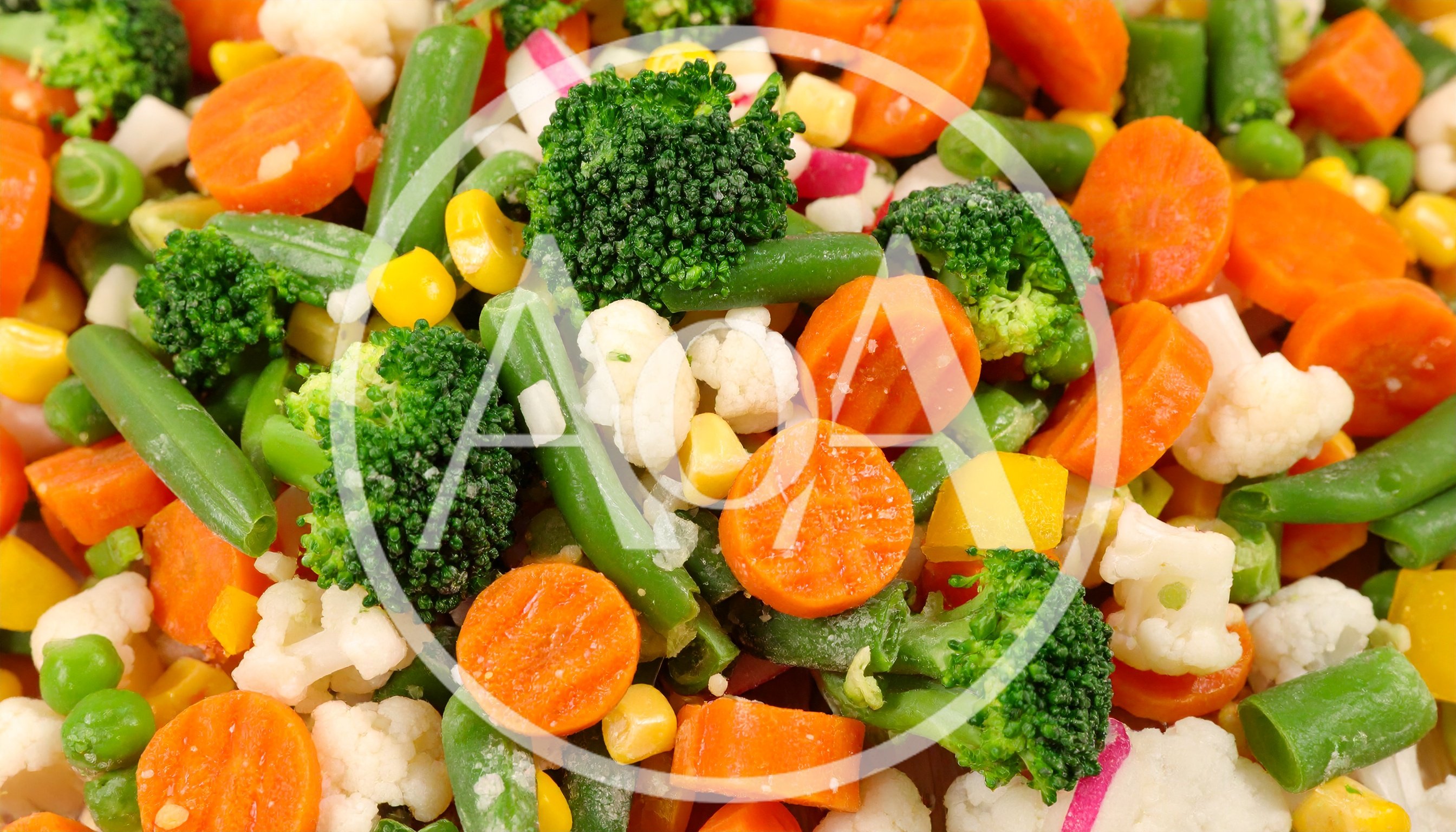 Close Up Of Frozen Mixed Vegetables
