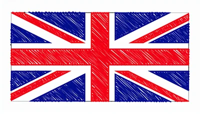 Hand Drawn Sketch Of The United Kingdom Flag
