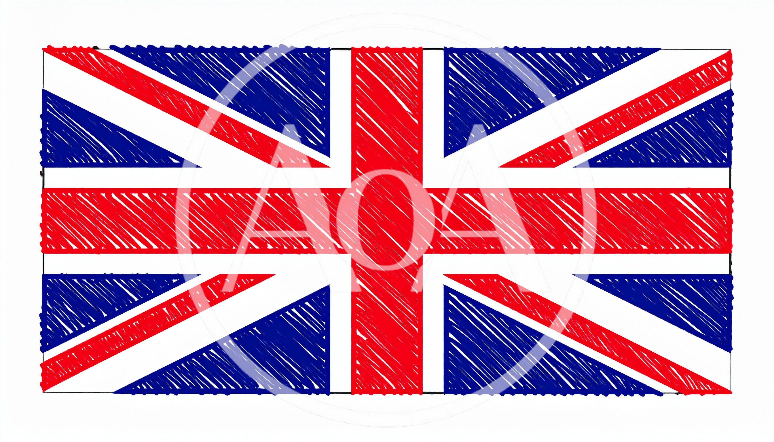 Hand Drawn Sketch Of The United Kingdom Flag