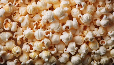 Close Up Of Freshly Popped Buttery Popcorn