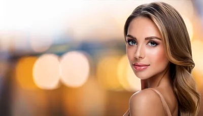 Portrait Of A Beautiful Young Woman With Natural Makeup