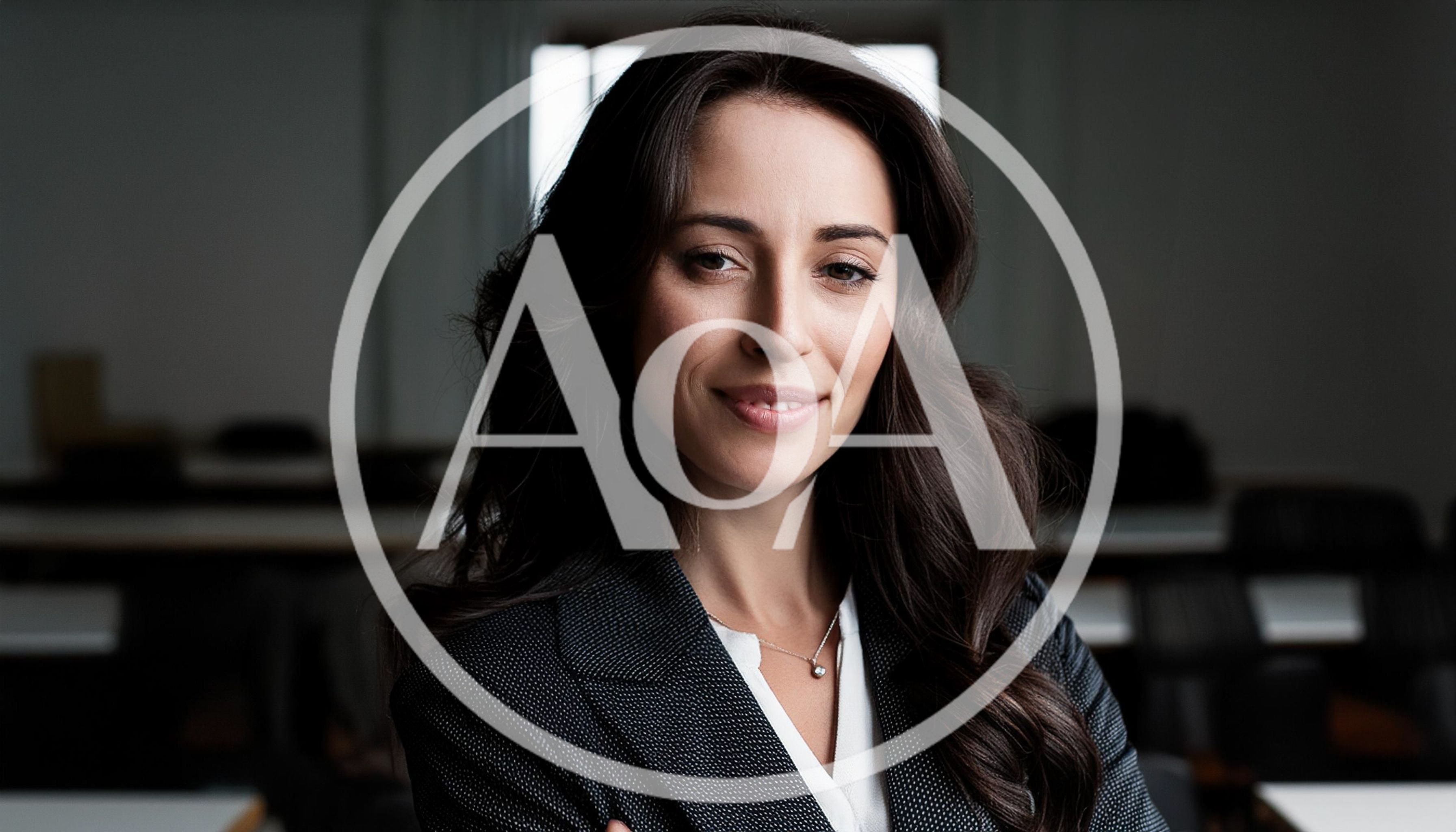 Professional Businesswoman Smiling In A Modern Office Setting