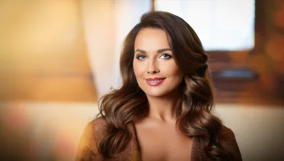 Portrait Of A Beautiful Woman With Wavy Hair