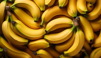 Fresh Ripe Yellow Bananas Background