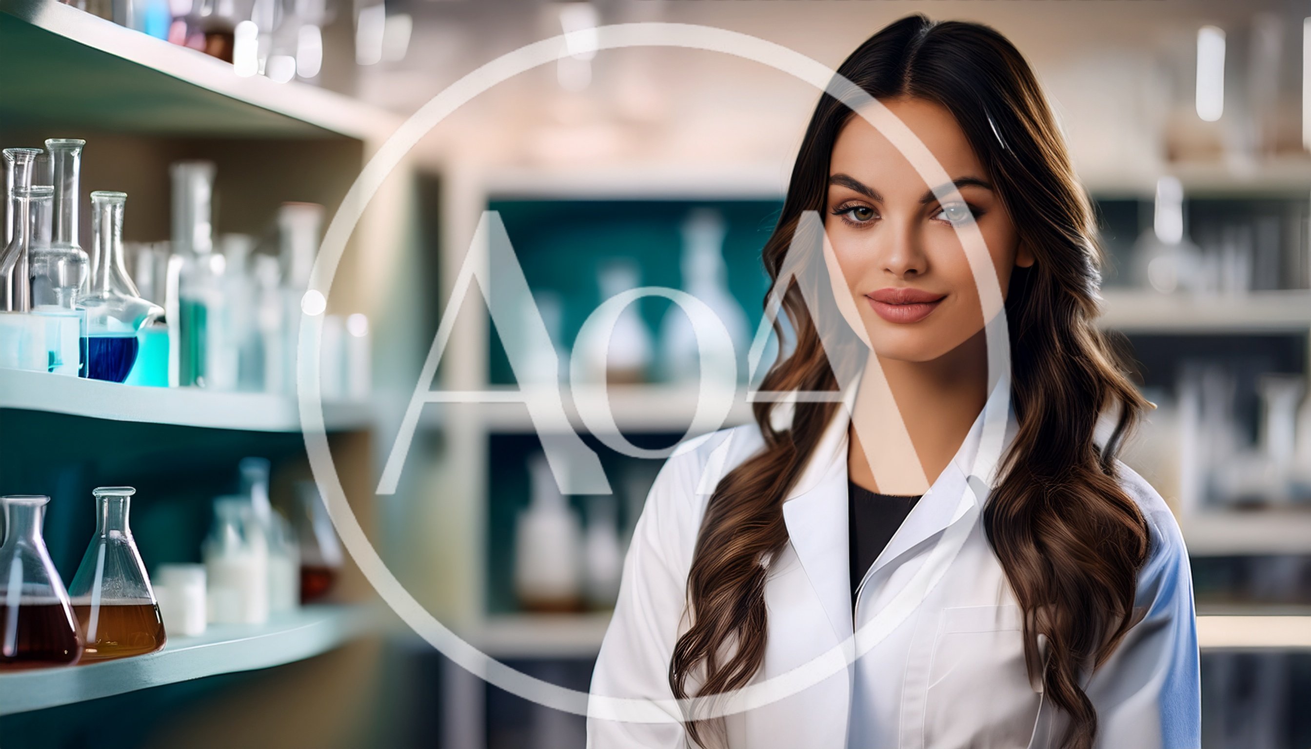 Professional Female Scientist Standing In A Modern Laboratory