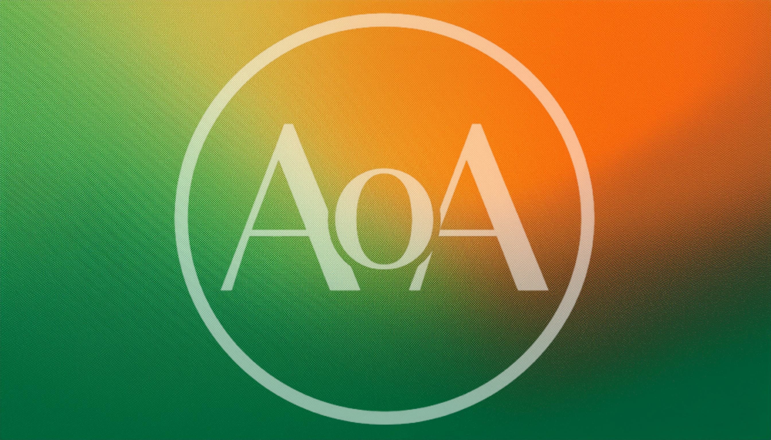 Abstract Gradient Background With Green And Orange Hues
