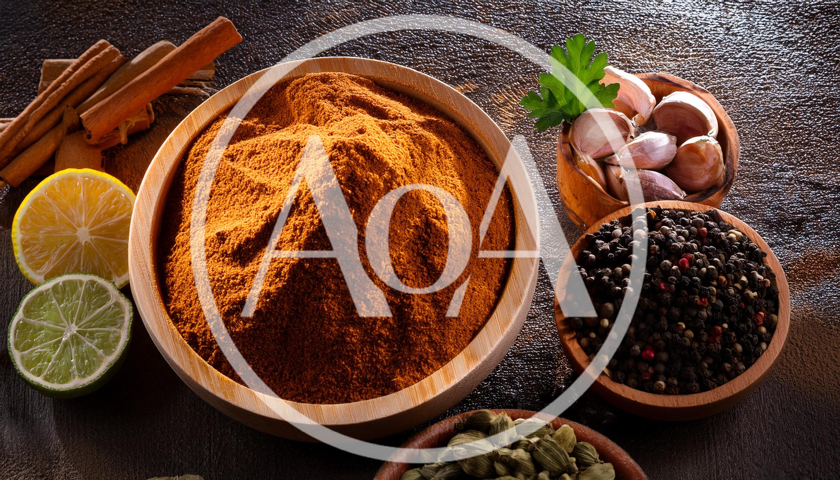 Assorted Spices and Ingredients in Wooden Bowls