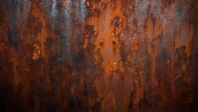 Weathered Metal Surface With Heavy Rust Texture