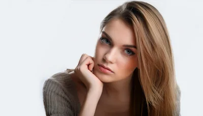 Portrait Of A Young Woman With Blonde Hair