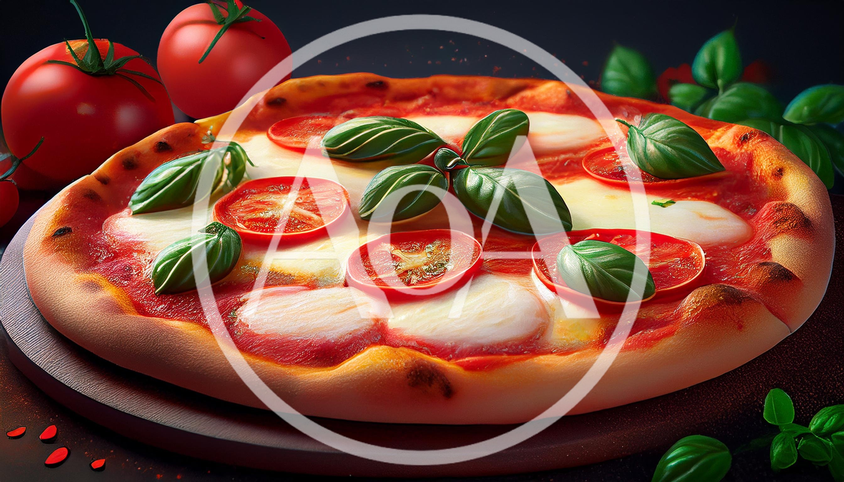 Fresh Margherita Pizza With Tomatoes And Basil