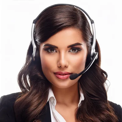 Professional Customer Service Representative Wearing A Headset