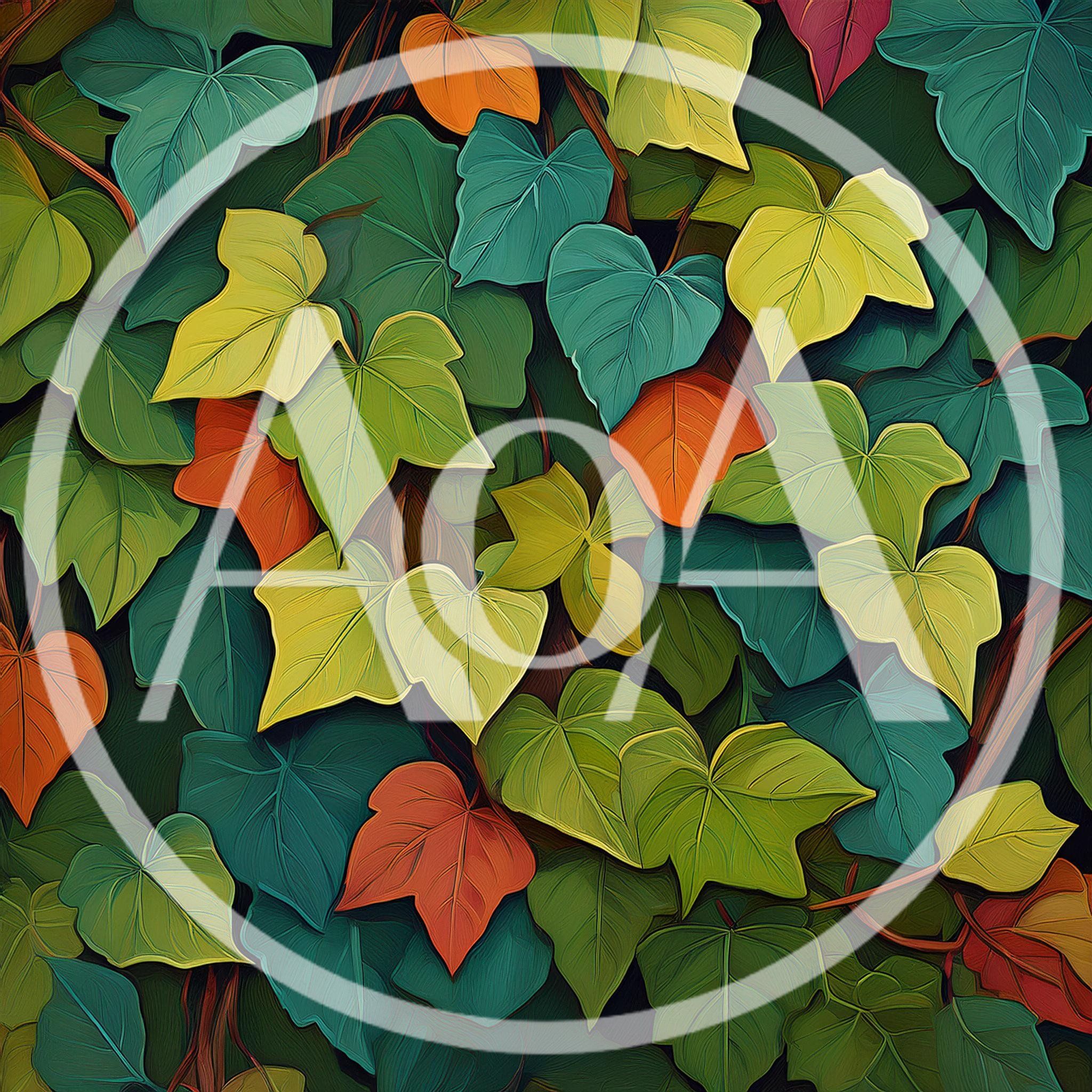 Vibrant Ivy Leaves Pattern With Autumnal Tones