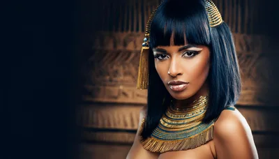 Portrait Of A Beautiful Woman Dressed As Cleopatra